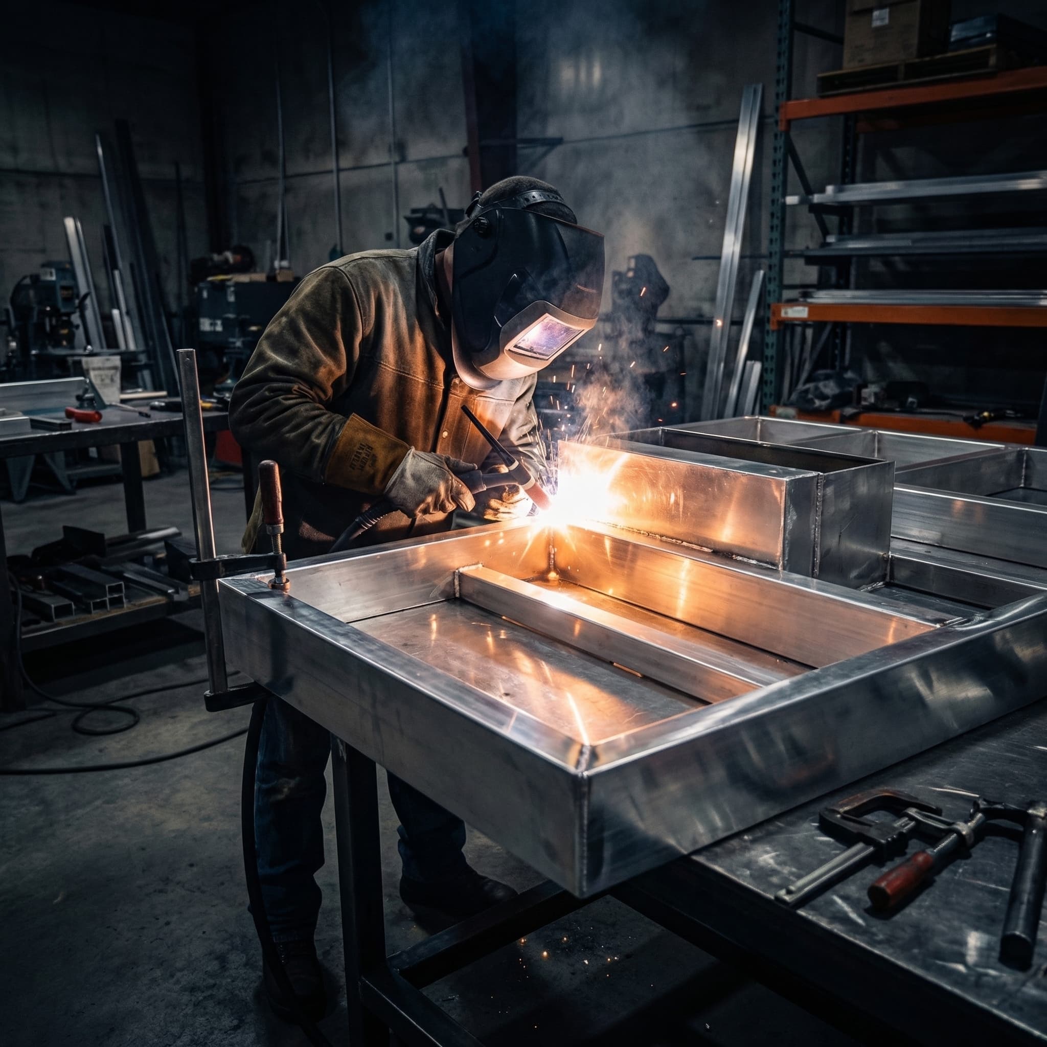Welding aluminum box structure — marine and boat fabrication