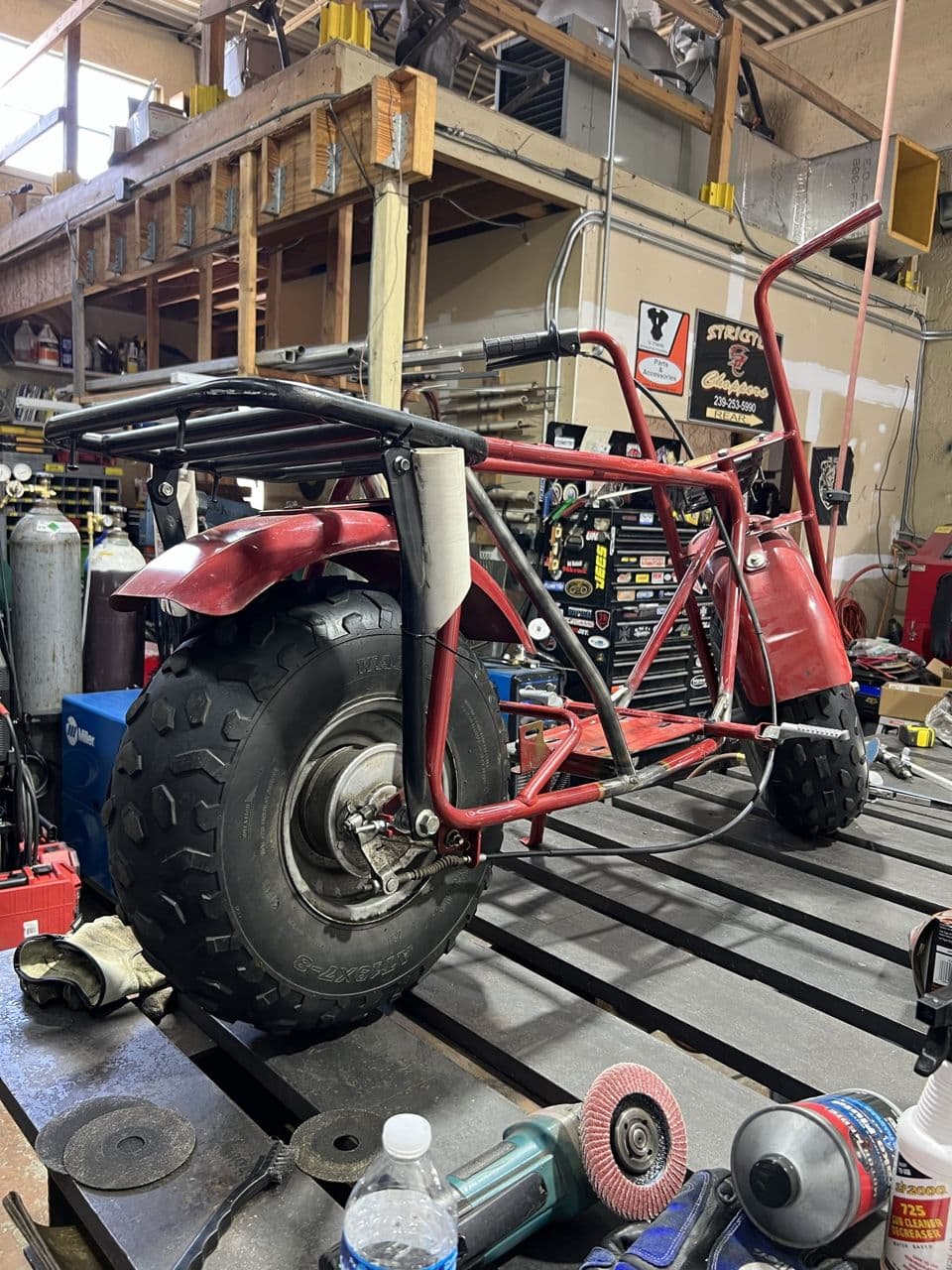 Aluminum atv frame in progress shop — Naples Welding Inc., Naples FL