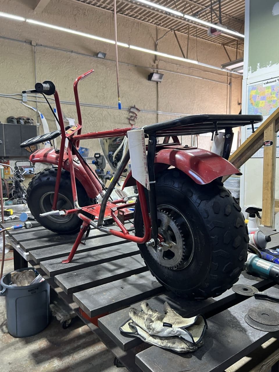 Aluminum quad frame in progress shop — Naples Welding Inc., Naples FL