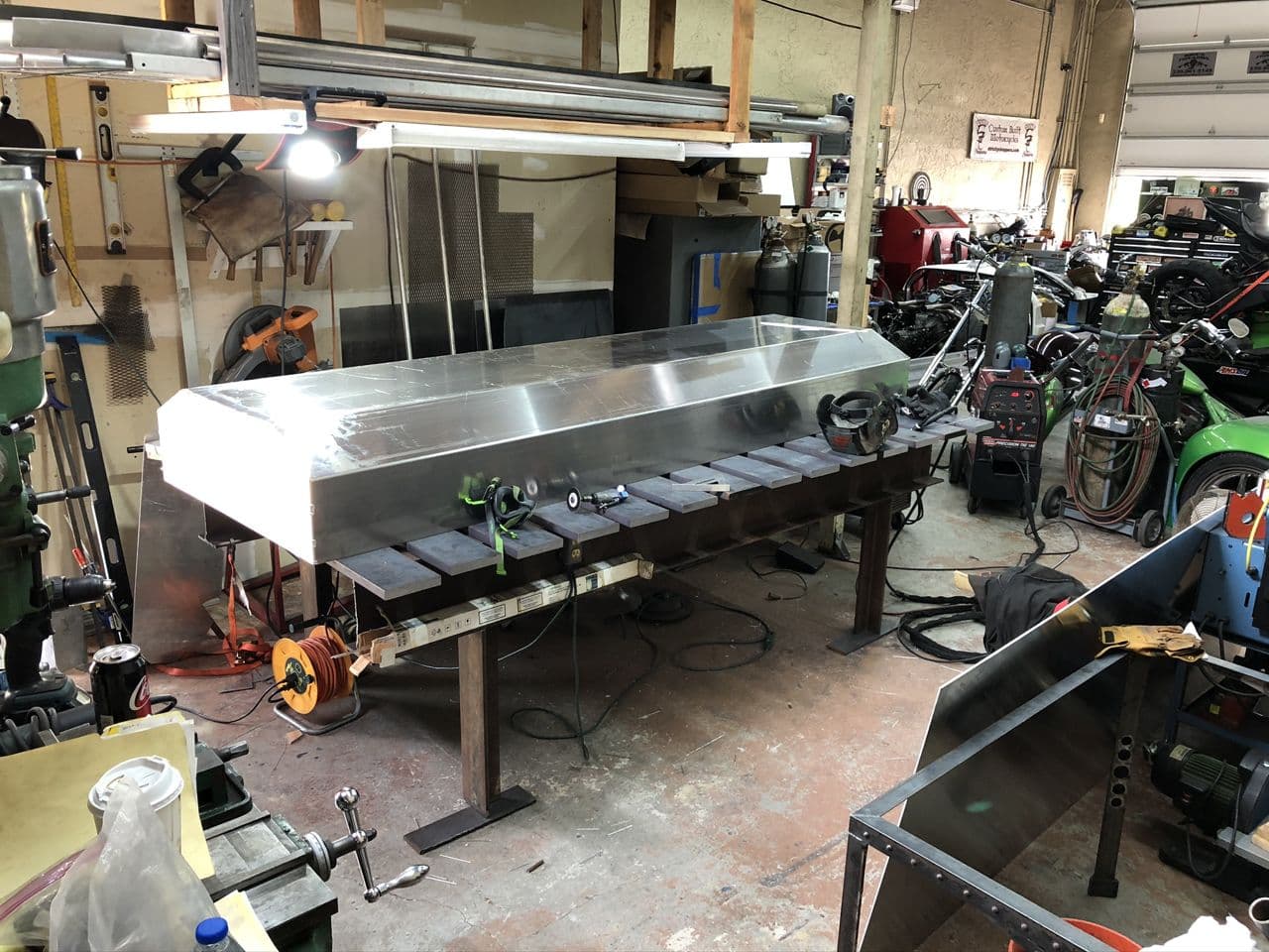 Aluminum submarine in progress shop — Naples Welding Inc., Naples FL