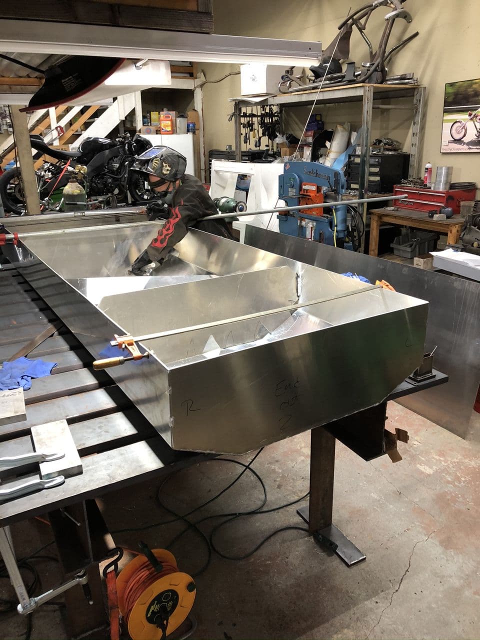 Stainless tank fuel in progress shop — Naples Welding Inc., Naples FL