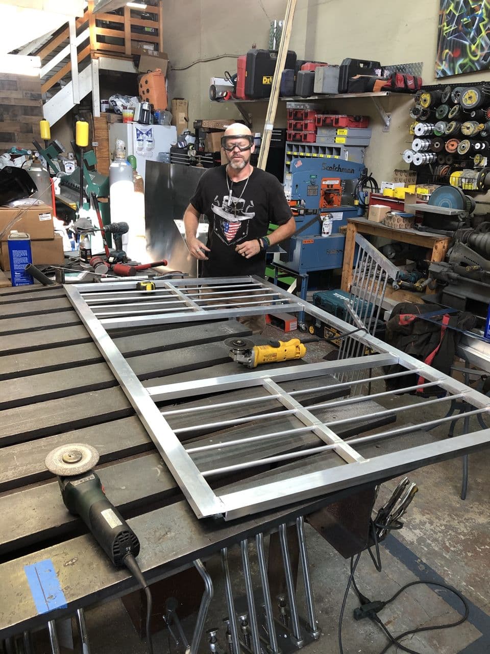 Structural aluminum fuel tank in progress shop — Naples Welding Inc., Naples FL