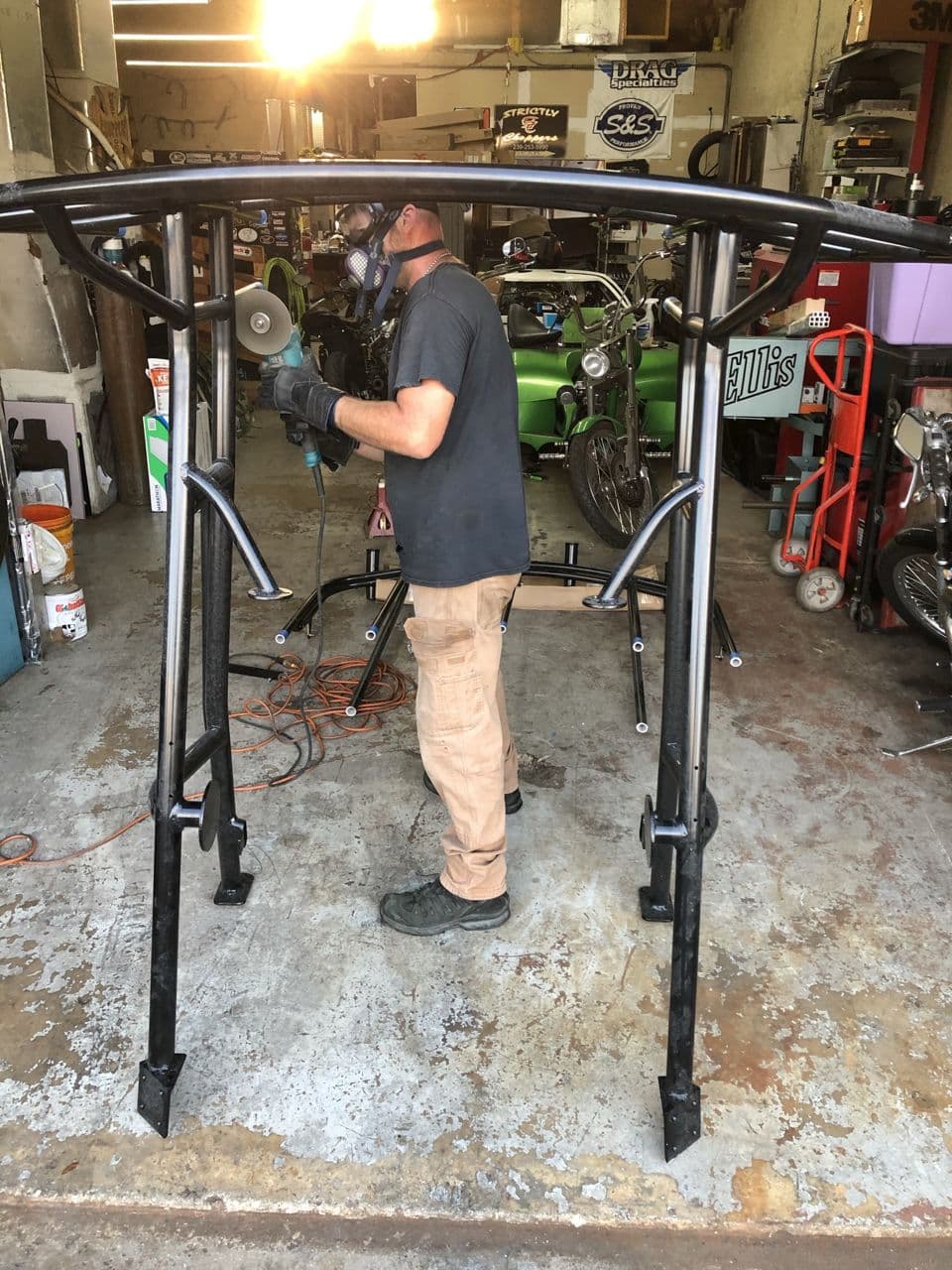 Structural steel frame in progress shop — Naples Welding Inc., Naples FL