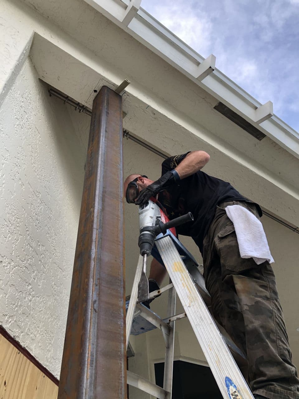 Structural steel pipe in progress exterior — Naples Welding Inc., Naples FL